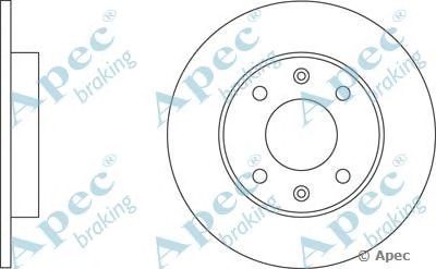 APEC BRAKING dsk182 -  Тормозной диск